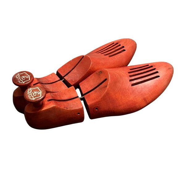 Vintage Florsheim Wooden Shoe Tree Insert Stretcher Red - Picture 5 of 6